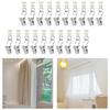 Curtain Pulley Clamps 30pcs Curtain Clamps 30pc Gliders for Curtain Track Roller for Frequent Curtain Changes