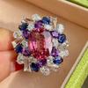 SACE GEMS Classic Copper Alloy Zircon Ring Ladies Jewelry Wedding Promise Party Gift