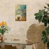 Vintage Metallposter Wandkunst Pusteblume Libelle Wohnzimmer Dekor