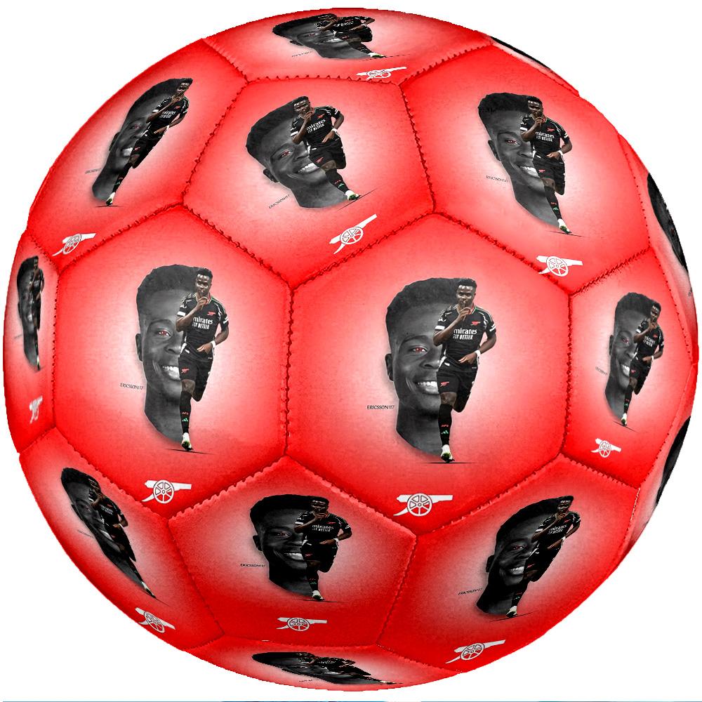Pallone da calcio tema Bukayo Saka Taglia 5 Pallone da calcio Tocco Morbido Pallone da calcio per Allenamento Professionale per Sport all'Aperto