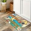 1Pcs Summer Ocean  Pattern Floor Mat Modern Kitchen Polyester Rug Non-Slip Colorful Indoor Carpet, For Home Bathroom Bedroom Living Room Decor