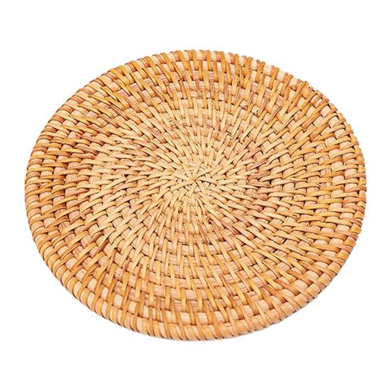 Handwoven Coir Tea Coaster Heat-Resistant Natural Bristle Mat for Teapot Cups Rustic Palm Fiber Pad for Tea Ceremony Absorbent Eco-Friendly