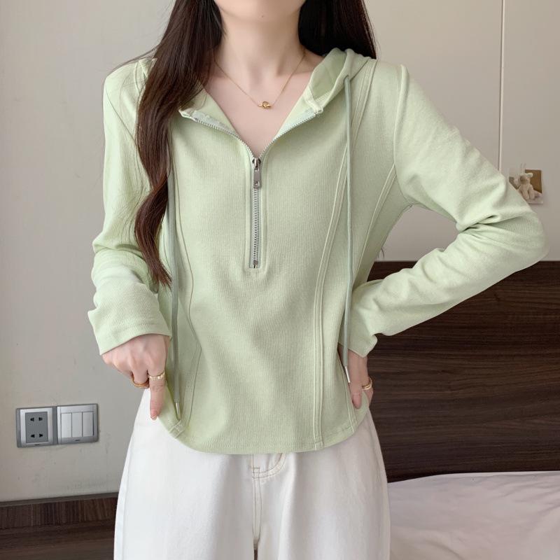 2026 Spring Slimming Plus Size Versatile Women's Hooded Casual College Sweatshirt