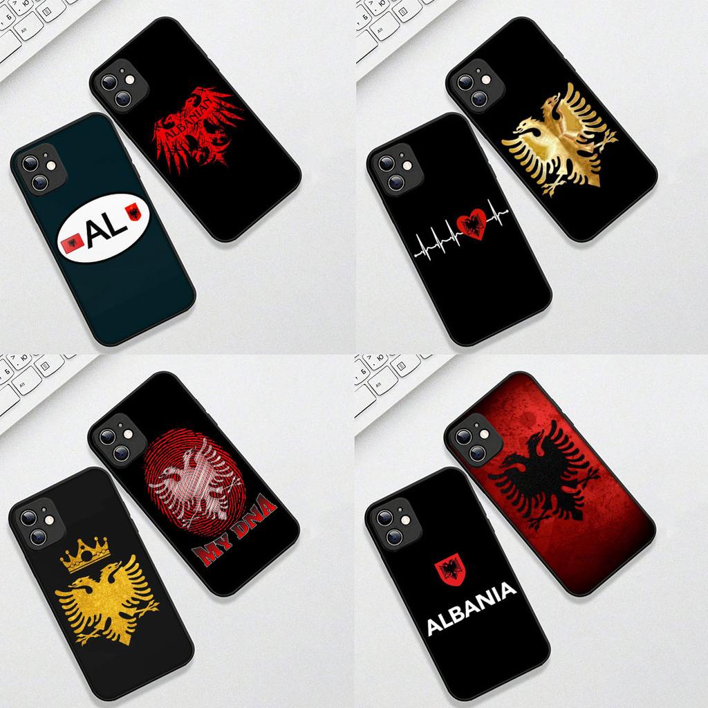 Soft Cover for Samsung Galaxy S24 S25 S23 FE Ultra Plus S7 Edge S25+ S23+ A56 5G Casing Phone Case Albania Love Albanians Flag