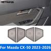 For Mazda CX-50 CX50  2024 2025 2026 Stainless Ide Door Handle Bowl Loudspeaker Audio Speaker Cover Trim Accessories