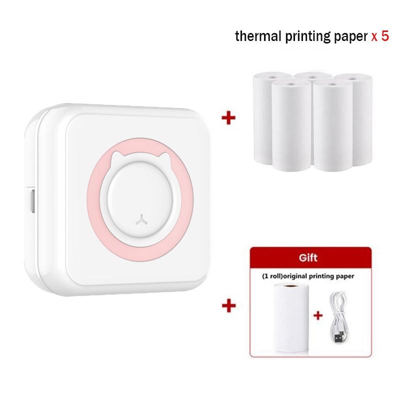

Портативный мини-термопринтер с беспроводной связью BT 203dpi фотоэтикетка памятка печать неправильных вопросов с USB-кабелем Imprimante портативный as the picture 2