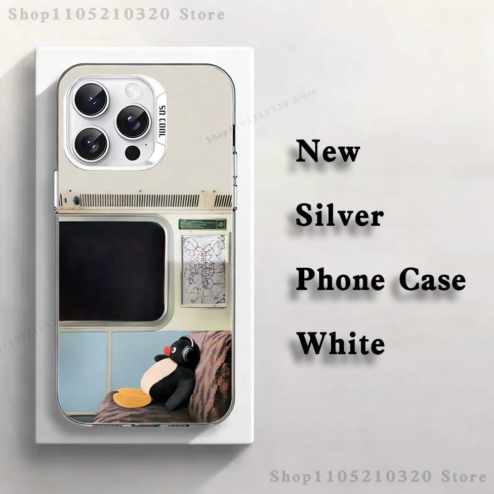 Cute Art P-Pingu Penguin Phone Case For iPhone 17,16,15,14,13,12,11,Pro,XS,Max,Plus,Mini,SE4,E White Matte Shockproof Cover