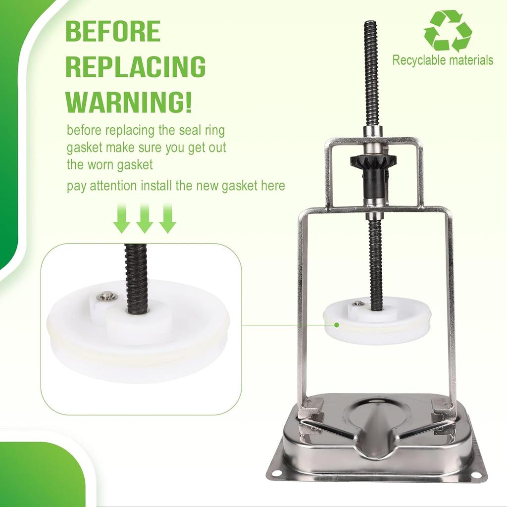 Gasket Replacement Rubber Ring Seal Rings Gaskets Part for LEM Replacement Parts Accessories Sausage Stuffer 606,606SS and 1606,1606S Series