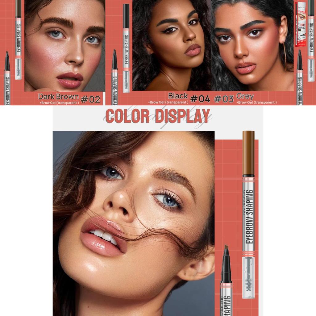 Hellokiss Dual-ended Liquid Eyebrow Pencil With Setting Gel For Perfect Brows