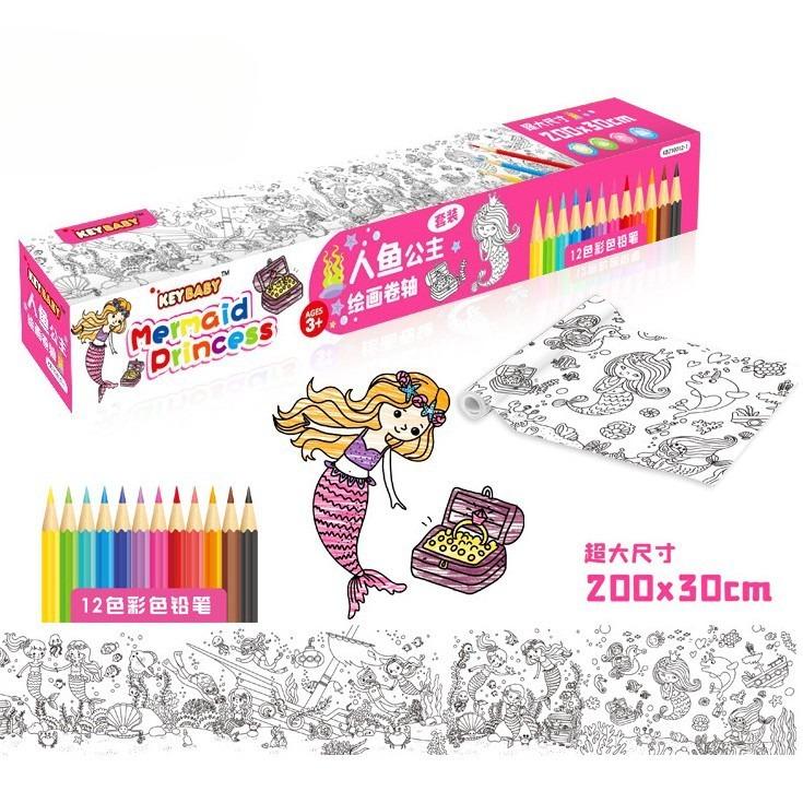 

Dinosaur Coloring Roll Art Set Fun Doodle Painting Office Stress Relief Creative Activity Mindfulness Art Supplies for Adults