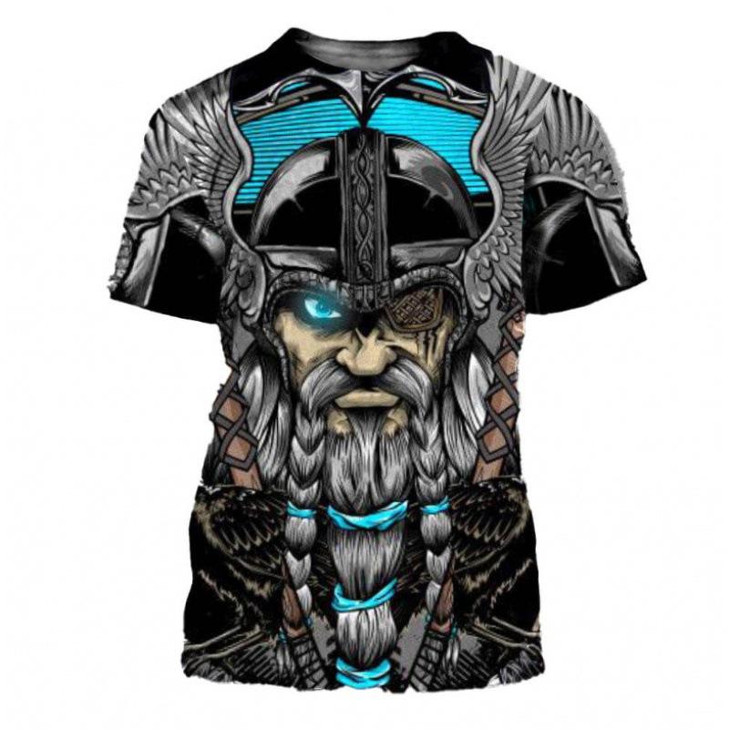 Modrý drak 3D tlač Pánske tričko O Neck Krátky rukáv Zviera Vtipná grafika Streetwear Letné Voľné Mužské Nadrozmerné Topy Tričká