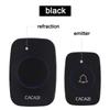 DC Wireless Waterproof Doorbell with Battery A10 Black 300M Remote 36 Chimes Cordless Home Cordless Call Bell