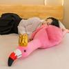Adorable Plush Flamingo Long Pillow Soft Stuffed Animal Cushion For Relaxation