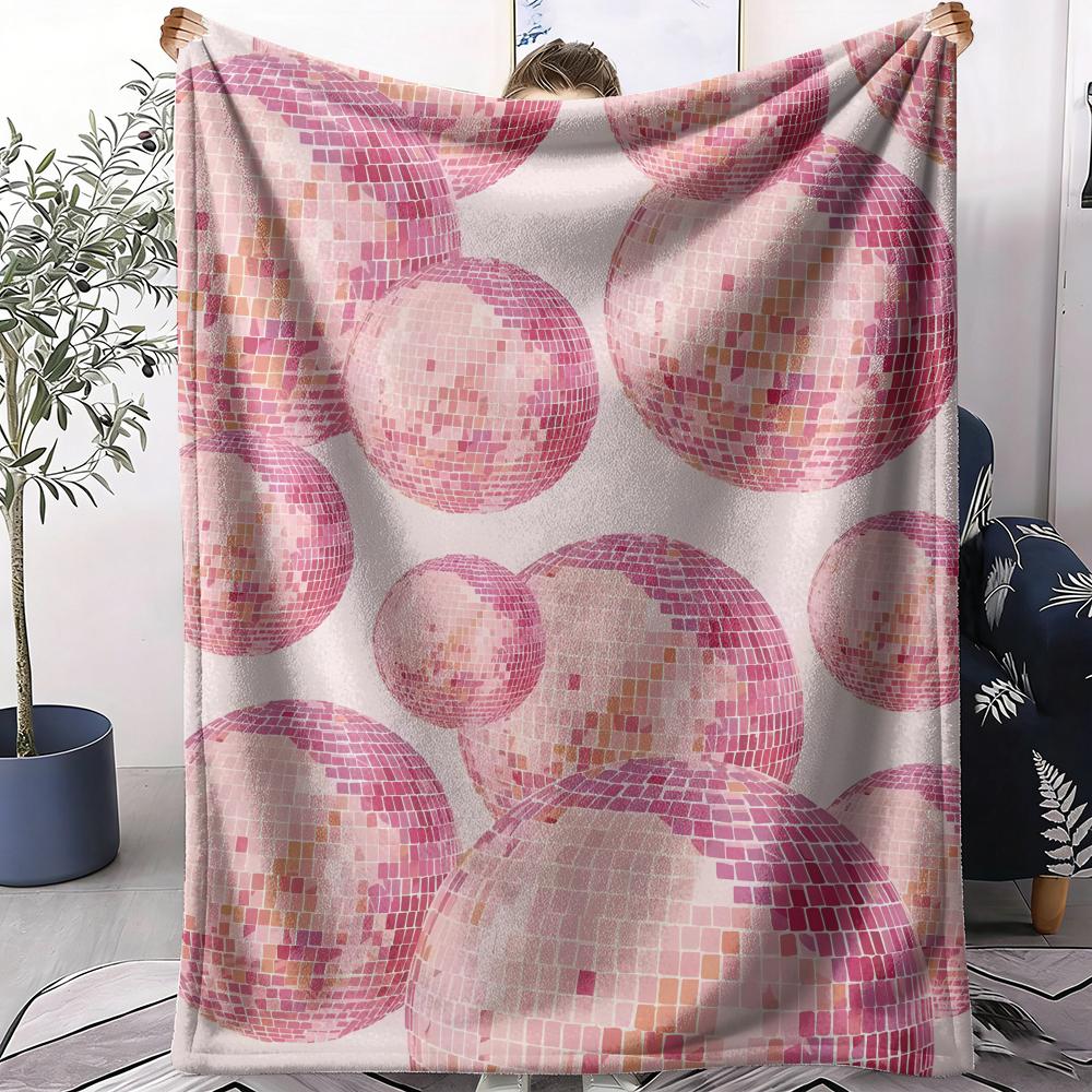 Colorful Dancing Disco Soul Throw Soft Flannel Throw Summer AC Blanket Lightweight Cool Nap Blanket for Sofa Bed Couch Travel 75X95CM