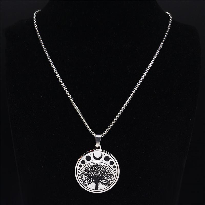 Stilvolles minimalistisches Mondgöttin-Anhänger-Halskette Griechische Mythologie Inspiriertes Geschenk für Männer