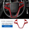 For Chevrolet Camaro 2013-2015 Carbon V-shaped Steering Wheel Button Trim Anti-scratch Interior Sport Decor Mod Car Accessories