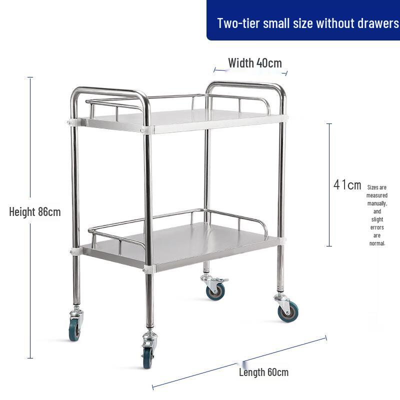 Thickened Stainless Steel Medical Trolley