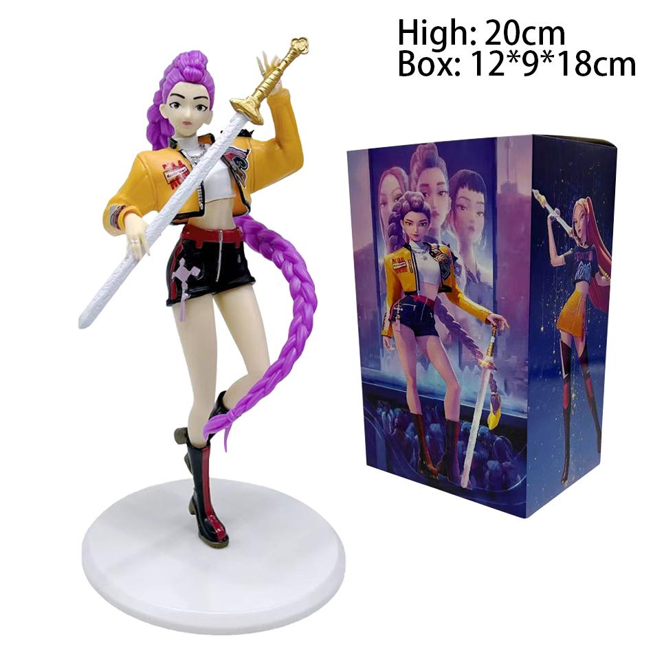 K-pop Demon Hunters Anime Figure Toys Cute PVC Movable Joints Action Figure Model Dolls Kids Birthday Decoration Toy Gifts