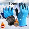 1 Pair Thickened Cold-Resistant Blue Gloves | Anti-Low Temperature & Non-Slip Design Unisex Household Gloves,Cold Weather Gloves