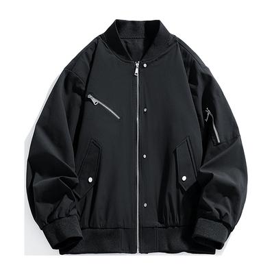 80-280 Pounds Plus Size Men's Sports and Leisure Workwear Casual Jacket, Versatile for Spring and Autumn, Baseball Collar, Men's Loose Travel Jacket