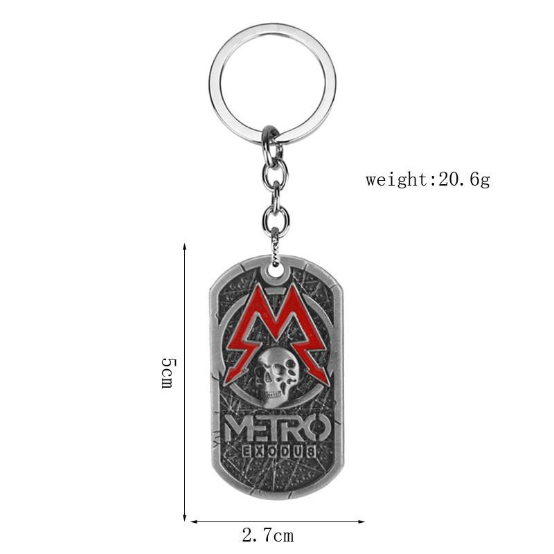Skull Exodus Metro Pendant Necklace With Alloy Geometric Design For Game Fans