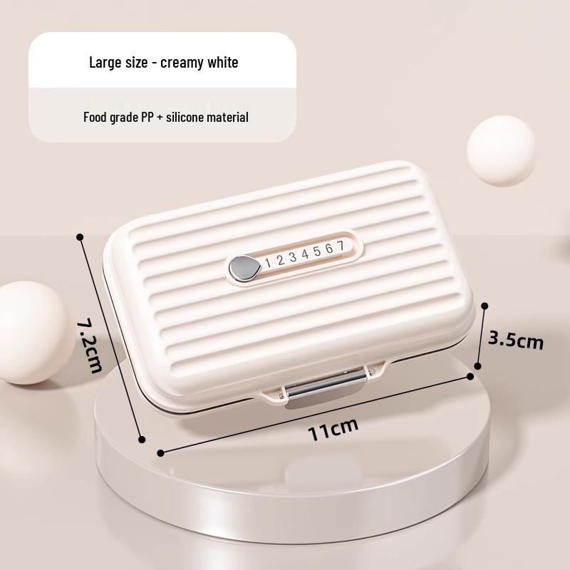 Compact Weekly Pill Organizer - Small, Portable Medicine Box with Daily 3-Meal Compartments and Mini Reminder for 7 Days.