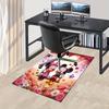 Office Carpet, Desk Under Mat, Gift for Home Decor, Romantic Mickey Mouse and Minnie Mouse Swing Scene with Hearts and Flowers
