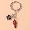 Gothic Alloy Cross Coffin Key Chain Steampunk Keyring Pendant for Car Key Holder Men Women Handbag Decor Jewelry Gift