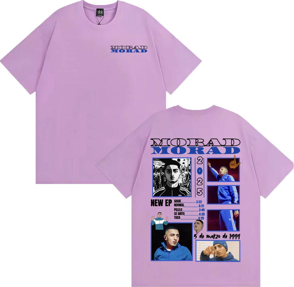 Rapper Morad MDLR 2025 Tour Graphic T Shirts Men's Fashion Hip Hop Pop Streetwear T-shirt Unisex Casual Cotton Oversized T Shirt