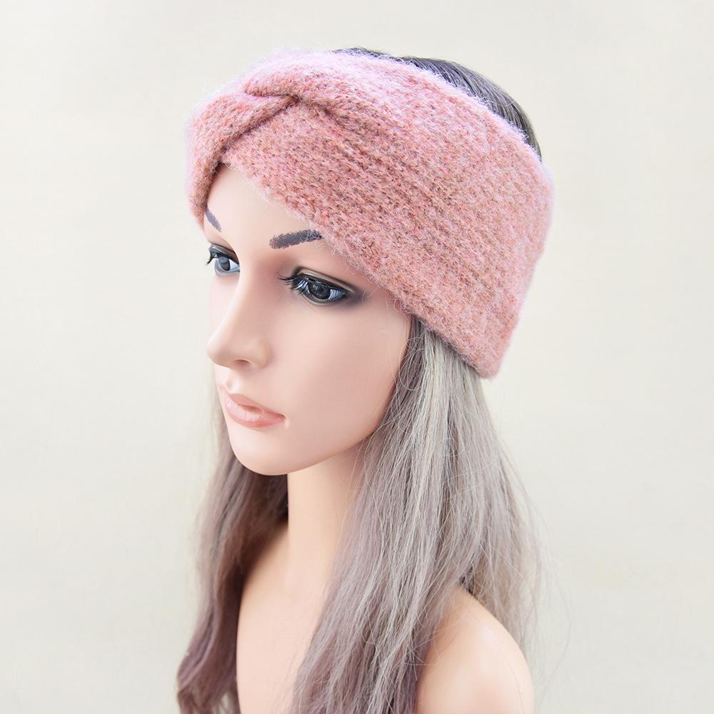 New Wide Cross Knitted Headbands For Woman Winter Solid Warm Hairband Elastic Ear Protection Headwear Girls Hair Accessories