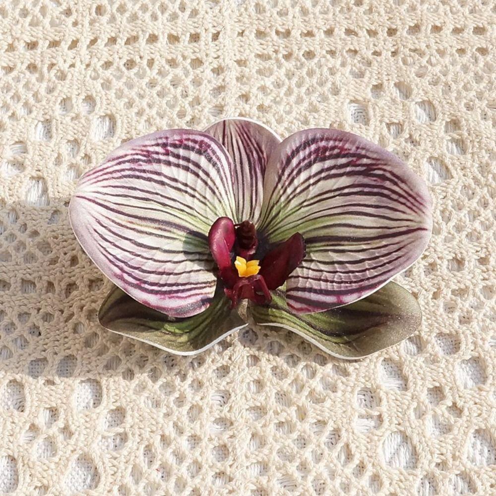 Handmade Accessories Simulated Flower Headdress Butterfly Orchid Flower Brooch DIY