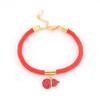Zodiac Lucky Money Bag Titanium Steel Gold Gourd Red Rope Bracelet