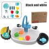 Play House Cartoon Simulation Kitchen Dishwashing Table Electric Faucet Cycle Out Water Parent-child Interaction Children's Toys