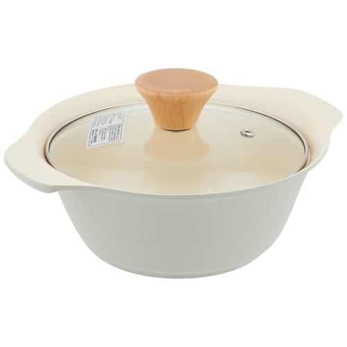 Wahei Freiz Tabletop Pot, 18cm, Ash Gray, Size 6, For 1-2 people, Compatible with IH/Gas, Ceramic processing, Durable, Easy to wash, Lightweight, Incl