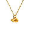 Vietnam Sand Gold Lotus Pod Pendant Necklace - Women's Simple Gold-Plated Copper Clavicle Chain Jewelry