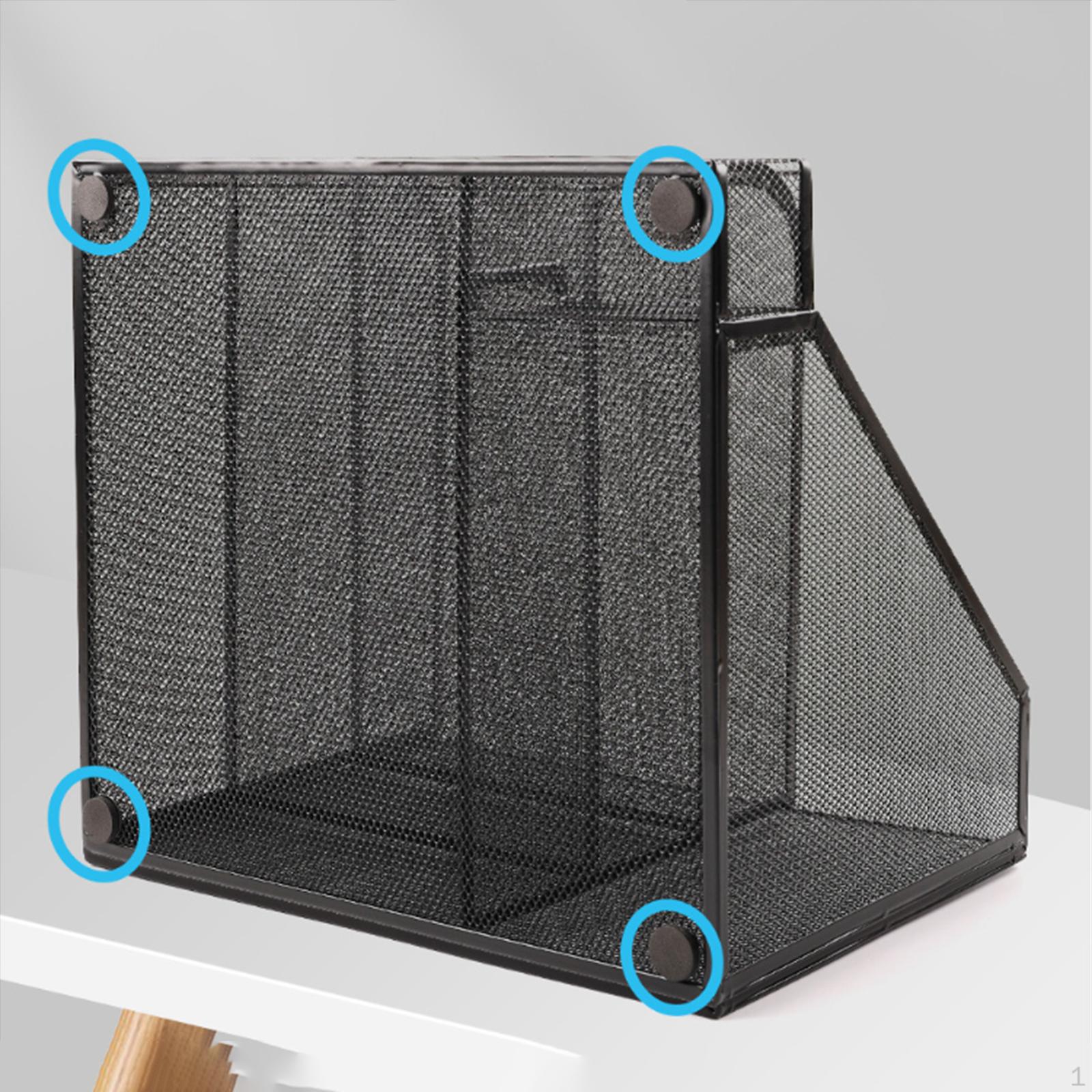 

Настольный органайзер для файлов Полка для хранения Большой вместимости Устойчивая отдельно стоящая Металлическая подставка для файлов