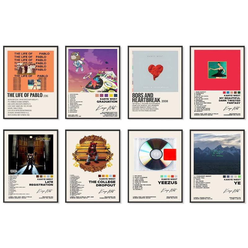 Singer Record CD Print Wall Art Popular Trendy Modern Music Gallery Poster Rock Album Hallway Living Room Decorative Painting