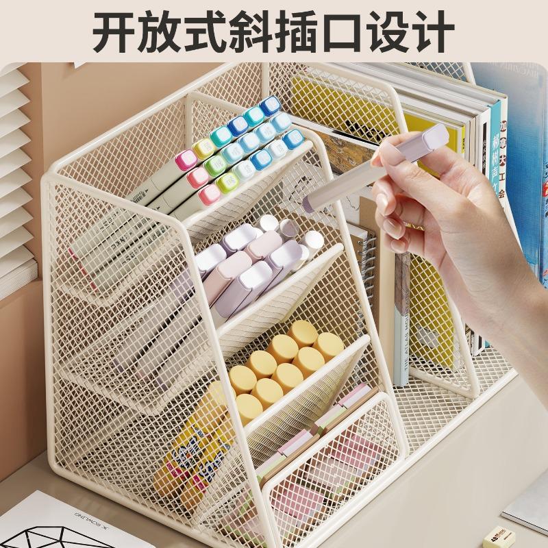 Large Capacity Desktop Bookshelf Office Desk Storage Organizer For Office Stationery