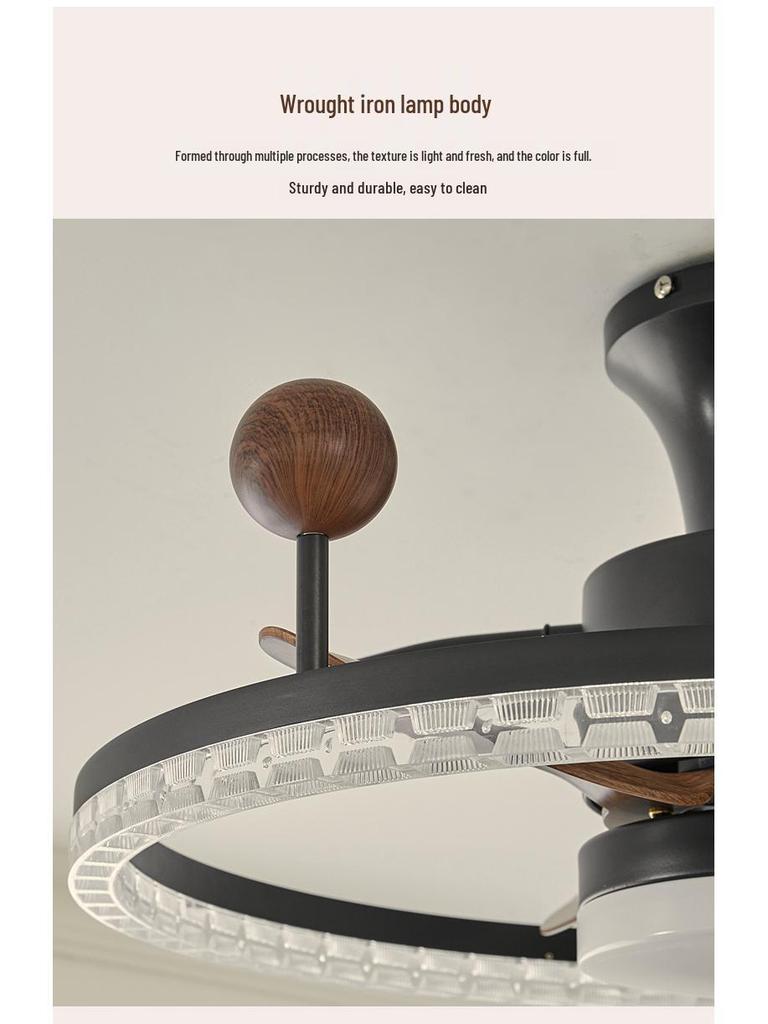 Retro Industrial-Style Ceiling Fan Light for Bedroom or Dining Room