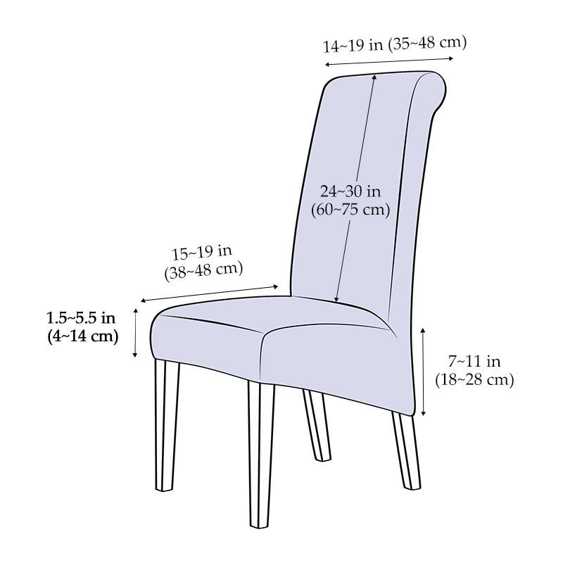 1 Piece Stretch Dining Chair Covers Oversized Removable Washable Soft Spandex High Back Large Chair Cover Slipcover JAF049