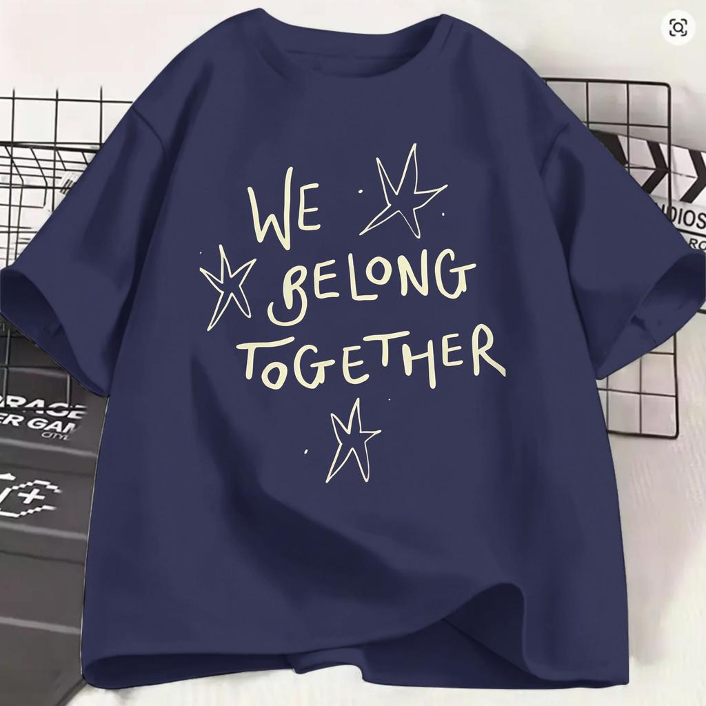 Oversized Tshirt Summer Harrys Styles We Belong Together Hipster Tshirts  100 Cotton Tee Shirt For Unisex Aesthetic Big Size