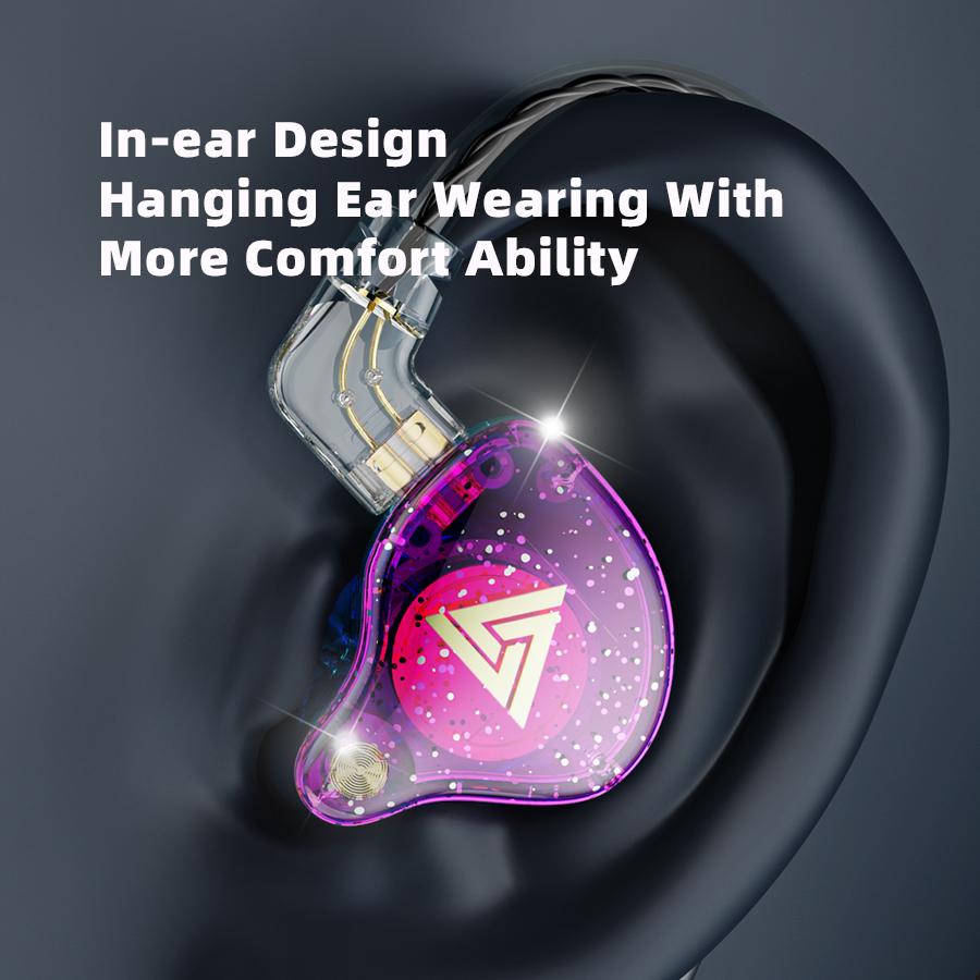 QKZ Original AK6 Pro EDX Pro In Ear Monitor Sport Noise Cancelling Headset 1DD Dynamic Wired Earphones HIFI Bass Earbuds ZST X 7