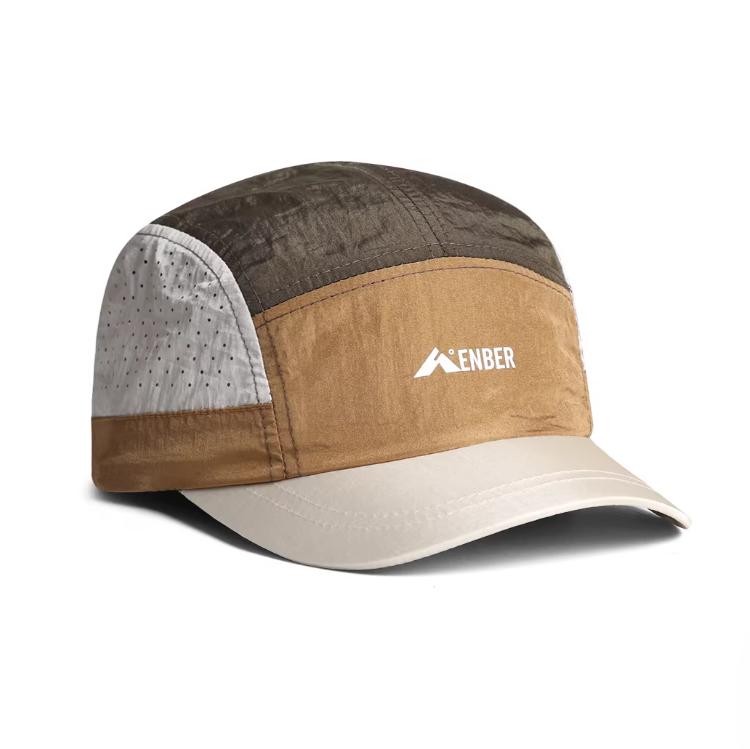 

Short Brim Mesh Baseball Cap Unisex Quick-Dry Color Block Print Outdoor Hat for Sports Running Cycling Adjustable хакі