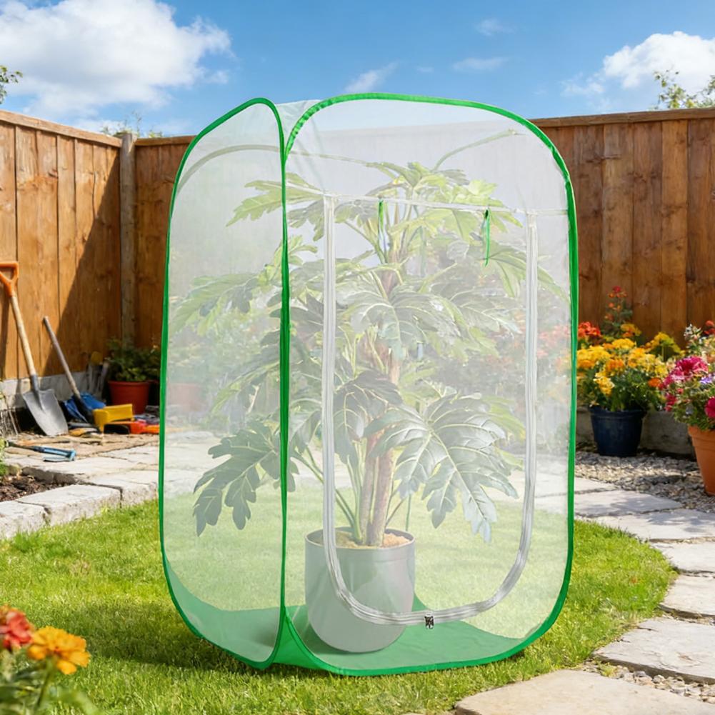 Pop-Up Plant Cover Plants Freeze Protection Tent Door Plant Protector Enclosure Frost Cover Plants Potted Flowers Vegetables
