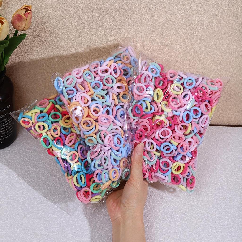 500-Pack Hair-Friendly Elastic Bands for Girls & Babies