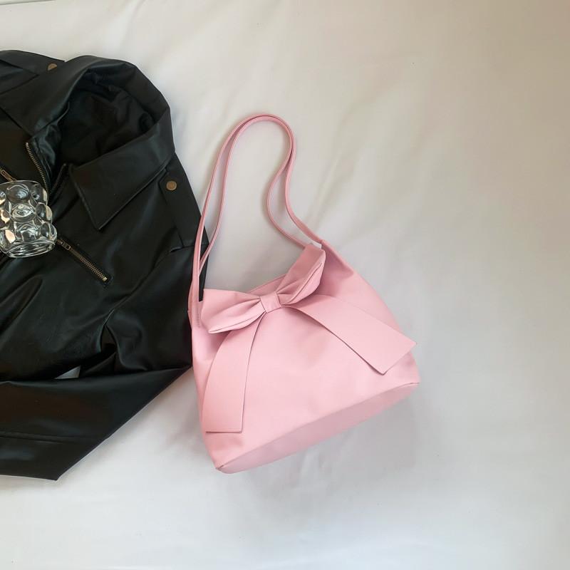 Stylish Large Capacity Casual Handbag For Women In Black Pink White And Khaki