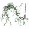 Simulated Green Artificial Black Bone Vine Evergreen Flexible Fake Hanging Ivy Plants Built-in Wire DIY Ornamental Vines Garden