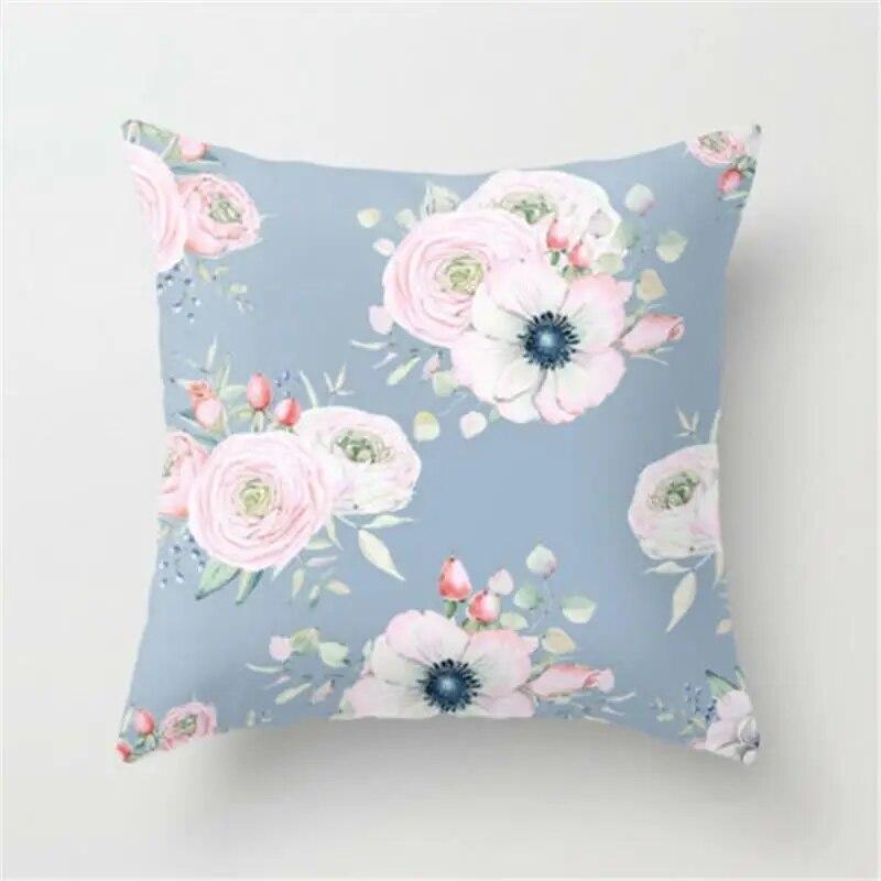 Classic Floral Unique Pillowcase Sofa Bed Home Decor Throw Cotton Car Chair Beautiful Linen Delicate