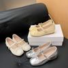 Small Inner Height Increase Bag Head Single Shoes Women's 2025 Summer Bow Is Absolutely Perfect, Shallow Mouth Ballet Mary Jane Shoes
