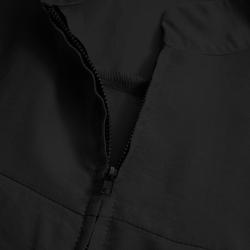 Women's Plus Size Stand-up Collar Zipper Cardigan Relaxed Solid Color Dress